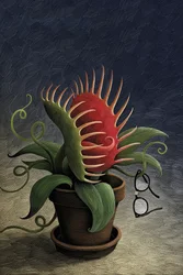 Little Shop of Horrors, 2015 (scratchboard, digitaal ingekleurd)