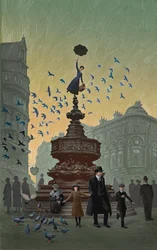 Mary Poppins, 2019 (scratchboard, digitaal ingekleurd)