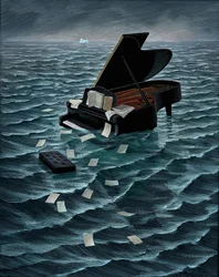 Titanic, 2020 (scratchboard, digitaal ingekleurd)