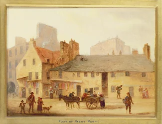 Voet van West Port (detail)