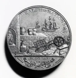 Schotse Penny ter herdenking van Adam Smith (achterzijde), 1797 (koper)