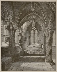 Zuidoostelijke hoek van de Lady Chapel, Rosslyn