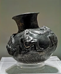 Zilveren rituele vaas uit de 7e-6e eeuw v.Chr. Hermitage Museum, Sint-Petersburg