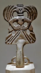 Scythische kunst: bronzen tankornament uit Oekraïne, 5e - 3e eeuw v.Chr. Sint-Petersburg, Hermitage Museum