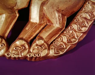 Schildembleem in de vorm van een panter, 700-650 v.Chr. (detail)