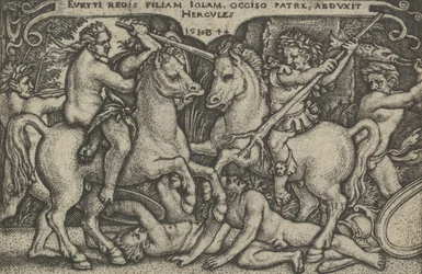 Hercules ontvoert Iole, uit De Werken van Hercules