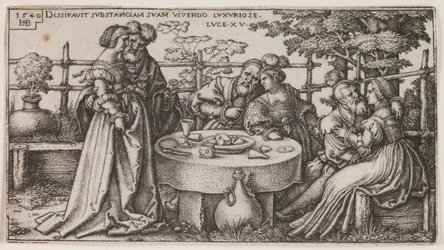 De verloren zoon verkwist zijn fortuin, uit de serie 