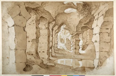Binnen de ruïnes van het Colosseum