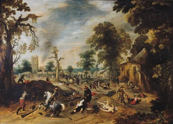Plundering van een dorp