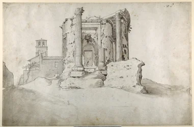 Ruïnes van de Tempel van de Tiburtijnse Sibylle in Tivoli