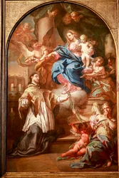 De maagd en kind met Sint Jan Nepomucene, voor 1732