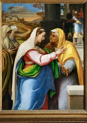 La visitation - de visitatie, Maria bezoekt de heilige Elisabeth ...