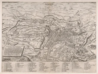 Speculum Romanae Magnificentiae: Uitzicht op Rome vanuit het Noorden, 1561