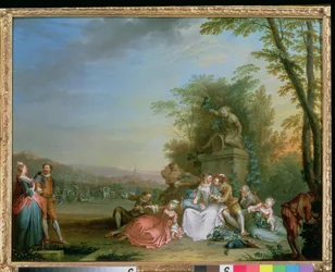 De druivenoogst, c.1750