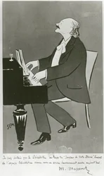 Franse componist Jules Massenet aan het spelen