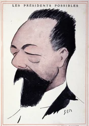 Portret van Paul Doumer, Franse staatsman, door Sem.