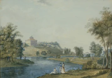 Uitzicht op het landgoed Sivoritsy, voor 1792