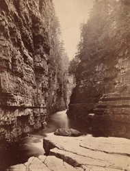 Ausable Chasm - De rivier op vanaf Table Rock, ca. 1880 (foto)