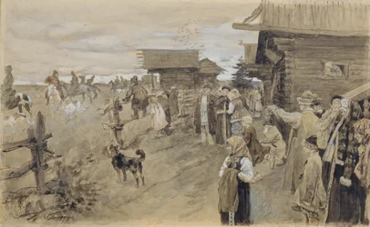 Jacht met Borzois, 1907