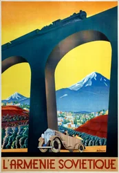 Sovjet Armenië Poster van het Intourist bedrijf, 1935