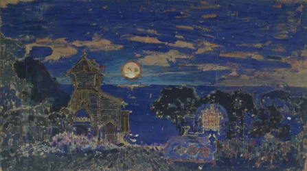 Toneelontwerp voor de opera Kashchey de Onsterfelijke door N. Rimsky-Korsakov, 1902