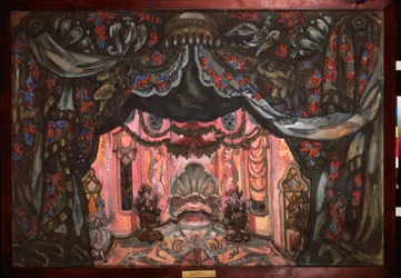 Decor voor het toneelstuk "Het huwelijk van Figaro" van Pierre Augustin Caron de Beaumarchais