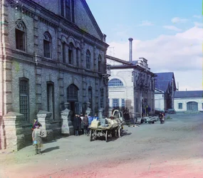 Mechanische werkplaatsen voor het afwerken van gietstukken bij Kasli Iron Works, 1905-1915
