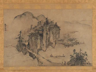 Landschap met rotsachtige afgrond, 16e eeuw