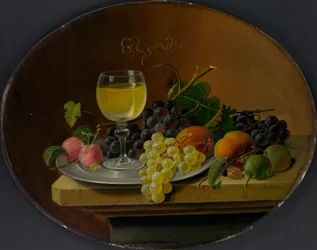 Stilleven met fruit en wijnglas, 1865-70