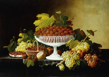 Stilleven met aardbeien