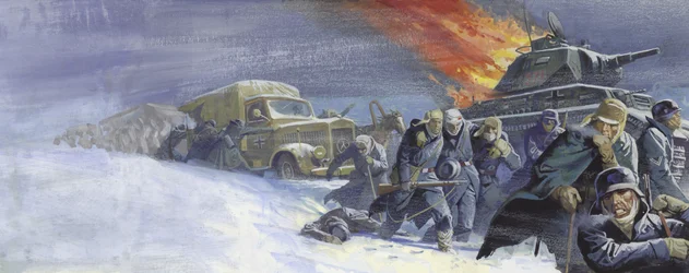 Duitse soldaten na de slag om Stalingrad