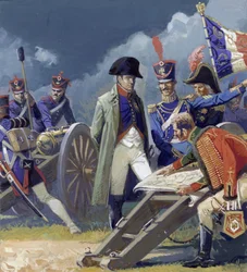 Napoleon bezig met militaire planning