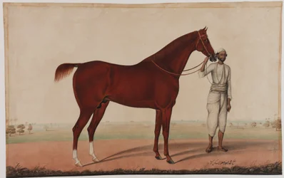 Een paard en stalknecht, ca. 1840