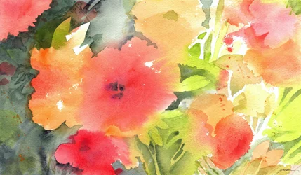 Kleurrijke aquareltuin