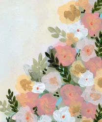 Zachte pastelkleurige bloemen