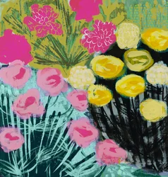 Levendige florale abstractie