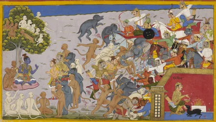 Rama stuurt Lakshmana en Bibhishana