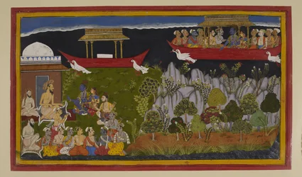 Rāma en Sītā arriveren in Bharadvāja