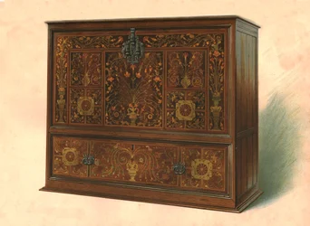Kast ingelegd met marqueterie, 1904