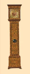 Klok ingelegd met lichte marqueterie, 1905