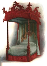 Mahoniehouten bed, 1906