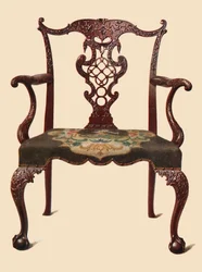 Mahoniehouten stoel, 1906