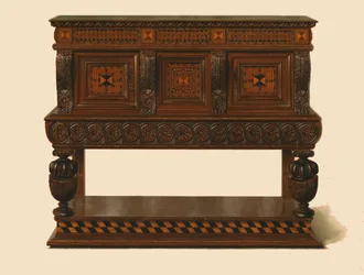 Walnoten- en eikenhouten buffet, 1904