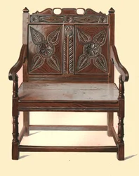 Welshe eiken dubbele stoel, 1904