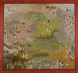 Maharana Jagat Singh Jaagt op Kraanvogels, gedateerd 1744