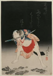 Arashi Rikan II als Danshichi Kurōbei in Spiegel van Naniwa: Het Zomerfestival