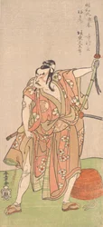 Bando Matataro als Umewomaru in het Drama Sugewara denju tenarai Kagami, 2e maand, 1772