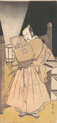 Ichikawa Danzo IV in de rol van een samoerai, ca. 1785
