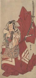 Kabuki-acteur Ichikawa Danjuro V in een Shibaraku Stop Daar! Rol..., 11e maand 1776
