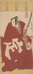 De Acteur Onoe Matsusuke in Shibaraku in Dieprode Gewaden, circa 1781